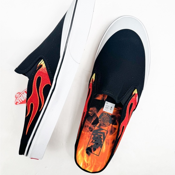 Vans x A$AP Worldwide Classic Slip-On Mules Black Flame - Picture 9 of 16